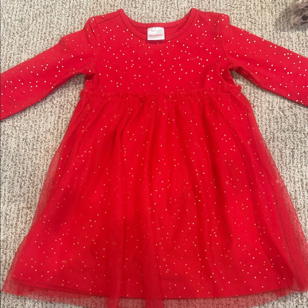 Hanna Andersson Red Sparkle Kids Dress
